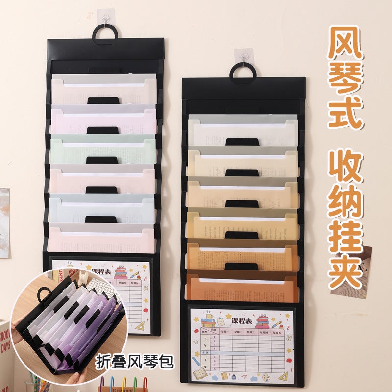 Wall-Mounted A4 Examination Paper Storage Bag – Multi-Layer Organizer for Students - Image 3